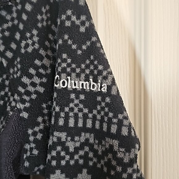 Columbia Quarter Zip Pullover Black Gray Fleece Size XS - Picture 3 of 7
